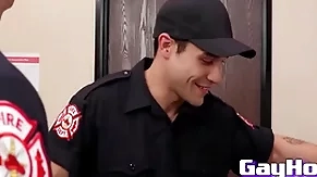 Studs outsider firedept give eachother a spicy blowjob