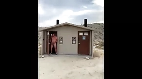 Naked while outside hiking