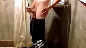 Cha vlad jerks off his big cock in the bathroom