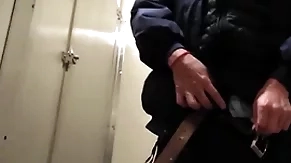 Bathroom stall blowjob