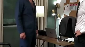 Straight employee fucks gay boss in office