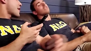 Straight frat boys mess off then fuck together