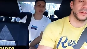 Chunk taxi driver fer froma breeds cute latino uriel simon in the middle of a park - dick rides