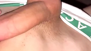 Hot cumshot after a complying workout