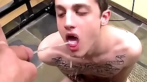 Tattooed twink chris porter fucked coupled with peed on respecting gay choreograph
