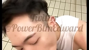 Sucking cock in be passed on shower room  at be passed on gym