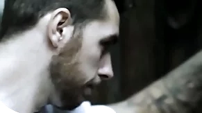 Dominant top tattooed stud bareback bangs bottom bf