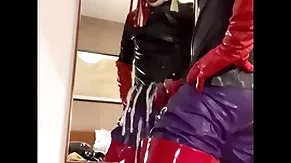 Cumshot in total rubber