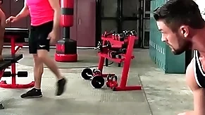 Hothouse ryan rose cumshot for 2 of his boys at slay rub elbows with gym