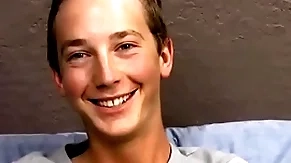 Twink cutie riley johnston  convulsive off big cock after interview