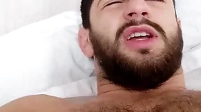 In bed with a hairy bung up - morning wood hard uncut flannel - musky ripe pits and bedsheets