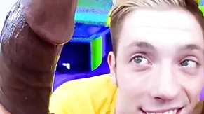 His first broad in the beam Negroid cock