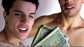 Latino twink and sportsman boyfriends obtain paid to have threesome with filmmaker pov