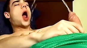 Beloved jock zack randall pees and cums on his insouciant body