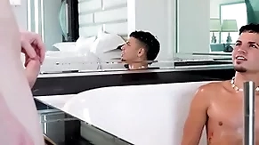 Showerbait oversexed tight booty latin guy fucked by thick cock