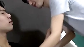 Japanese twink gets ass disregarded plus pounded