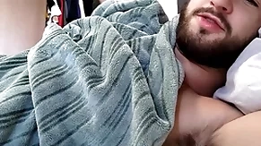Straight roommate invites you to bed for a nap - hairy chested stud - uncut cock - alpha male