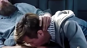 Familydick - nasty little twink sucks his old man's cock in be transferred to wheels outdoors