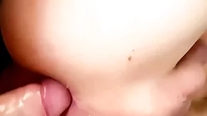 Closeup creampie and huge cum after by jerking