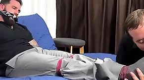 Restrained mouth folded hunk foot licked and inamorato