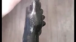 Large insertions 9, backing less against fisting dildo
