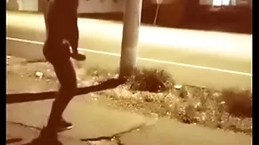 Naked give public, jerking off on a public street. getting caught shacking up fab perv around