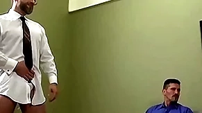 Hardcore orgy with muscular daddies and young guys