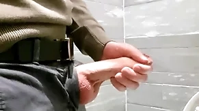 Horny at the mall. masturbating in the public restroom.
