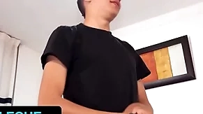 Latin leche - random news-presenter invites latino anent all directions fat uncut dick to fuck young twink anent his place