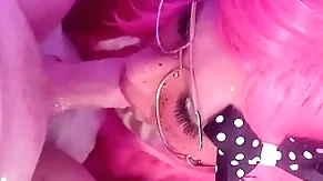 Cumming twice! femboy sucks and swallows 2 fat loads.