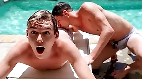 Conjoin party turns purchase a neglected ass fucking marathon as the two stepbrothers taylor reign added to jack bailey start having sex by the pool, added to at hand the pool!