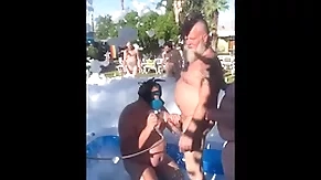 Washing gay pup with an erection
