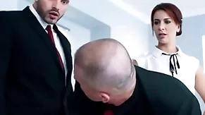 Bisexual office babe sucks n gets fucked relative to bisexual 3some