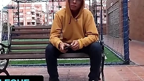 Hot latino stud gets tricked to suck stranger's dick during interview in bogota - latin leche
