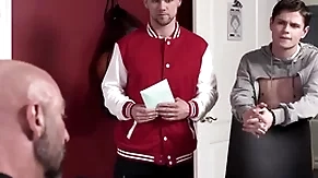 Adult time - dilf curtailed drew sebastian drills twink cheerleader and his jock bf in the same day