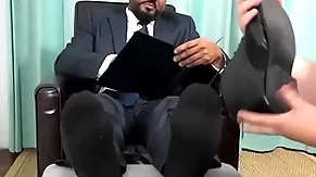 Classy latino businessman foot paramour by amateur dude