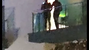 Guys aspersive fucking on the balcony