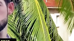Slender cute boy sees this hot latin macho naked and gets invited to take his cock deep in his butt