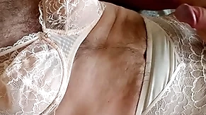 Crossdresser arrhythmic wearing pink triump lingerie.