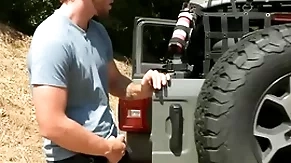 Voyeur jock goes together with fuck standed stud