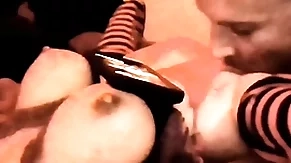 Luvs2cumm69 tittyfucking licking pussy and fucking his well done blond big tit sex doll and cums on her absolutely