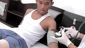 Asian patient seduces twink doctor and fucks his asshole