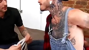(fly tatem) has Hawkshaw deamon in bondage offers his big cock for a blowjob vanguard penetrating his ass - bromo