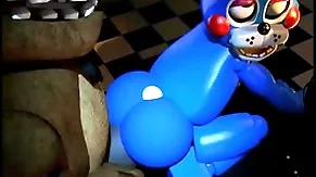 Toy bonnie gets dominated by withered freddy