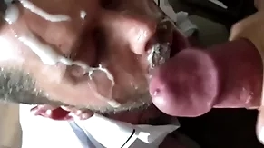 Epic titanic cumshot on my face Brobdingnagian dick