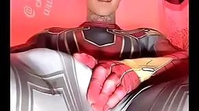 Jakipz captain cum and superhero cosplay